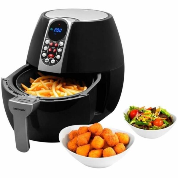 Frytkownica na gorące powietrze Medion 1500 W 2,8 L Czarny/Srebrzysty - obrazek 4