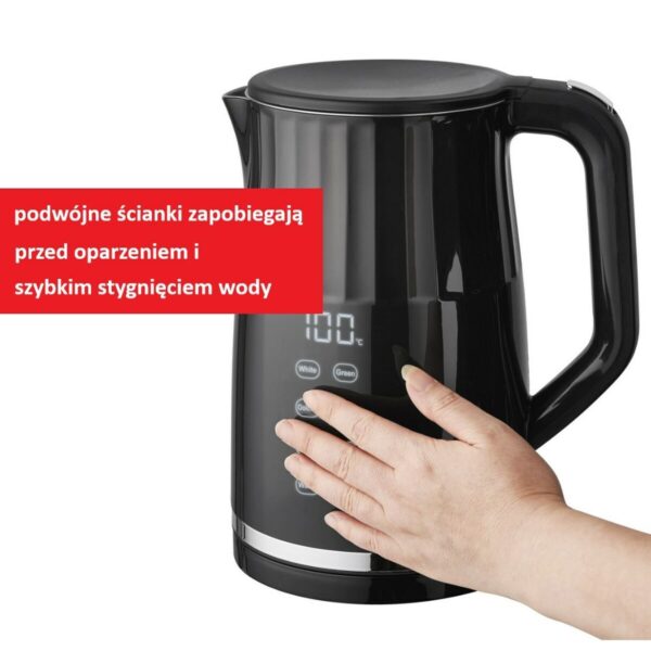 Czajnik Feel Maestro MR-049 Czarny Przezroczysty 2200 W 1,7 L - obrazek 2
