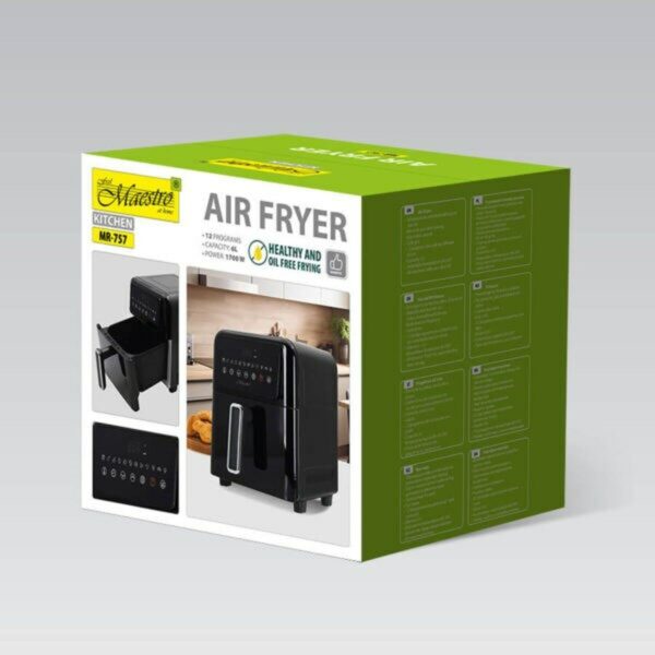 Frytkownica na gorące powietrze Feel Maestro MR-757 Czarny 1700 W 6 L - obrazek 4