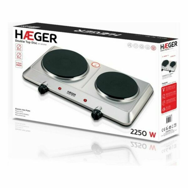 Kuchenka Elekryczna Haeger HP-02S.015A 2 Palniki Czerwony 2250W - obrazek 3