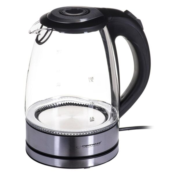 Czajnik Esperanza EKK012  Czarny Szkło Plastikowy 2200 W 1,7 L - obrazek 3