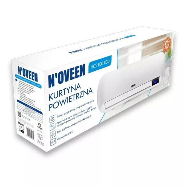 Ceramiczny Grzejnik Ścienny Split N'oveen HC2100                          Biały 2000 W - obrazek 2