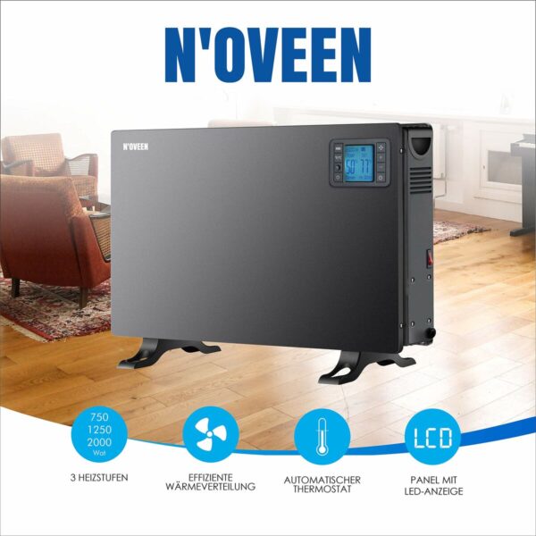 Grzejnik N'oveen CH7100 Czarny 2000 W - obrazek 4
