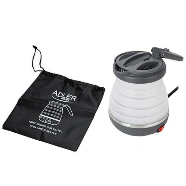 Czajnik Adler AD 1279 Biały Czarny Plastikowy 750 W 0,6 L - obrazek 2