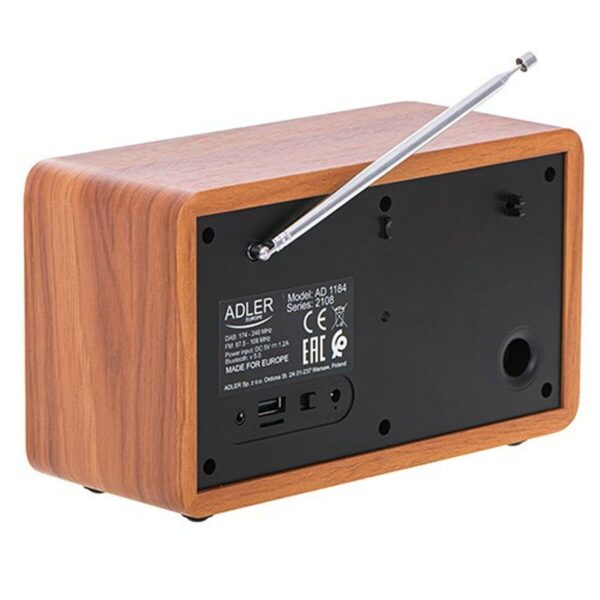 Radio Adler AD 1184 Czarny Drewno - obrazek 5