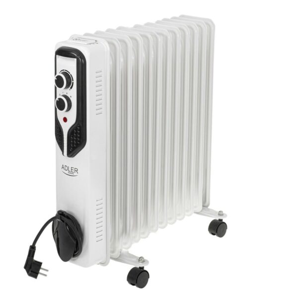 Grzejnik olejowy Adler AD 7817 Biały Czarny 2500 W - obrazek 4