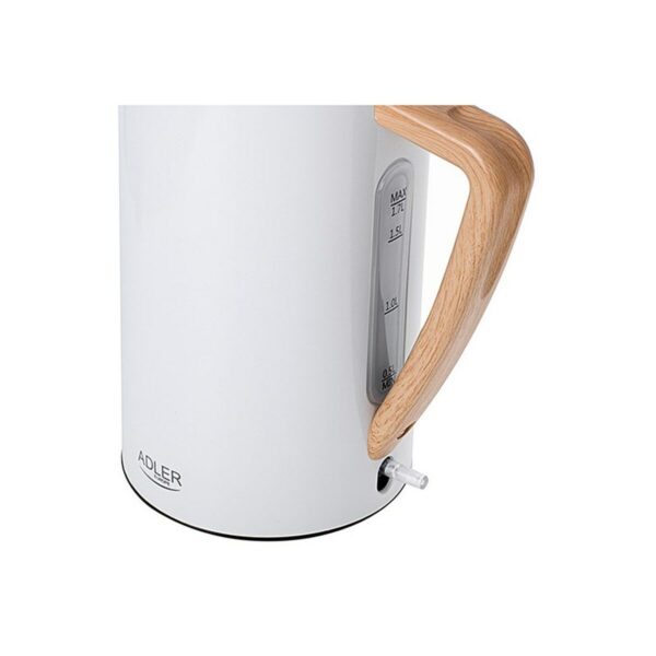Czajnik Adler AD 1347w Biały Drewno 2200 W 1850 W 1,7 L - obrazek 3