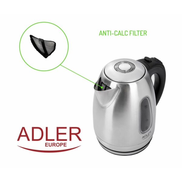 Czajnik Adler AD 1223 Czarny Stal nierdzewna 2000 W 1,7 L - obrazek 6