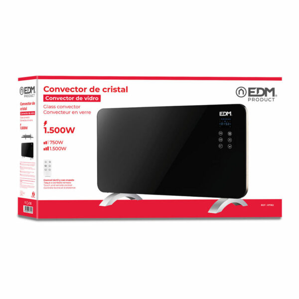 Grzejnik cyfrowy EDM 07182 Czarny 1500 W - obrazek 3