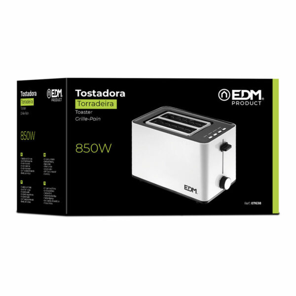Toster EDM 07638 White Design 850 W - obrazek 2