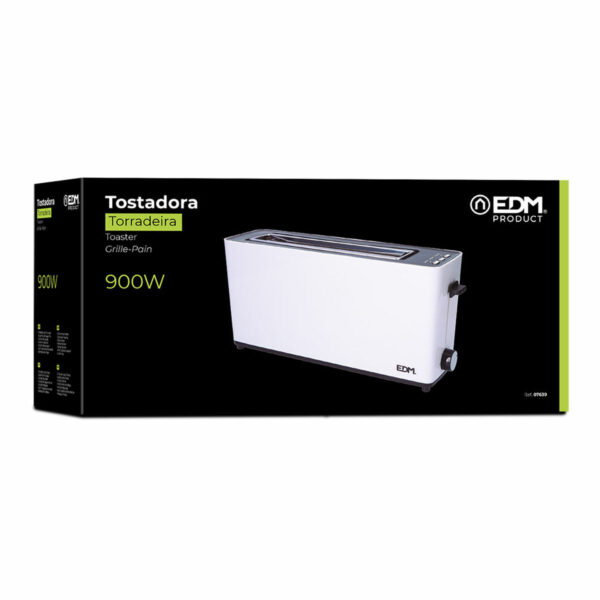 Toster EDM 07639 White Design 900 W - obrazek 2