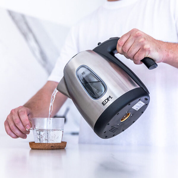 Czajnik EDM 07656 Kettle Czarny Stal nierdzewna 2200 W 1,7 L - obrazek 7
