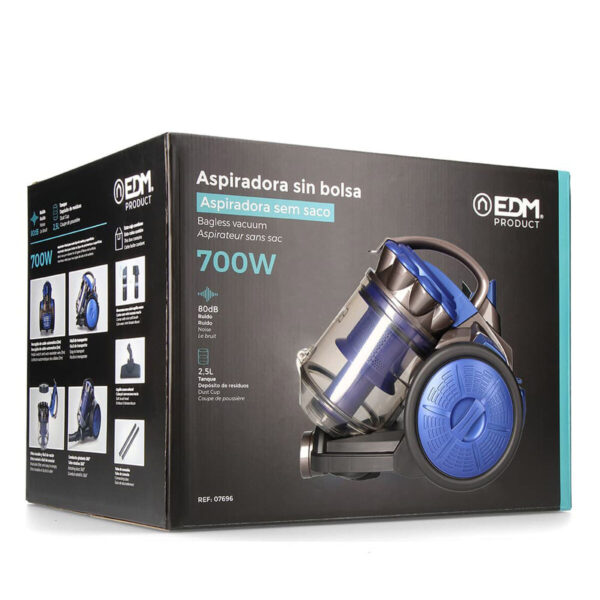 Bezworkowy Odkurzacz EDM 700 W 2,5 L - obrazek 8
