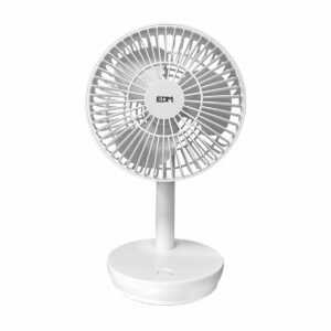 Wentylator podłogowy EDM Biały 4 W 16,5 x 18,5 cm Wielokrotnego ładowania USB