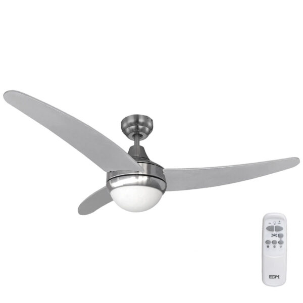 Wentylator sufitowy z oświetleniem EDM Egeo 60 W Chromowanie