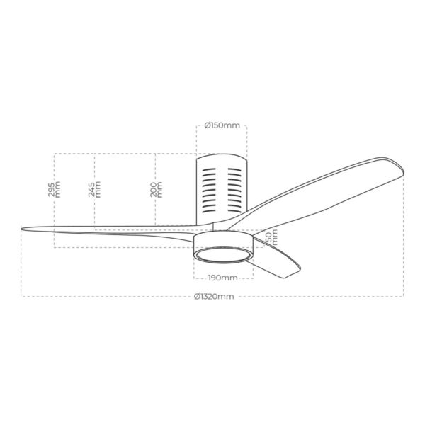 Wentylator sufitowy z oświetleniem EDM 33823 Kara 30 W 2190 Lm - obrazek 7