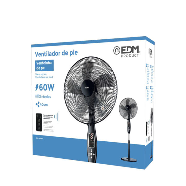 Wentylator stołowy EDM Czarny 60 W - obrazek 3