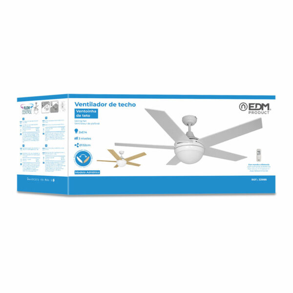 Wentylator sufitowy z oświetleniem EDM 33988 Adriatico Biały 60 W - obrazek 6