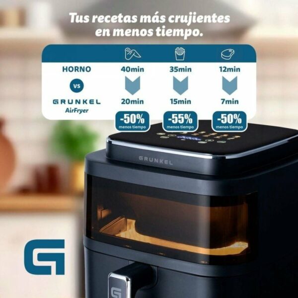 Frytkownica na gorące powietrze Grunkel Light Fryer 1400 W 6 L Czarny - obrazek 2