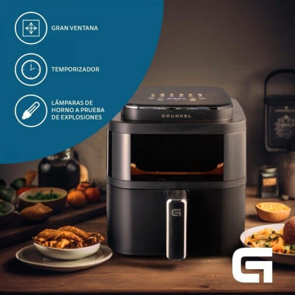 Frytkownica na gorące powietrze Grunkel Light Fryer 1400 W 6 L Czarny - obrazek 3