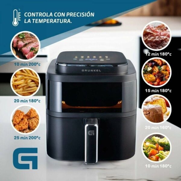 Frytkownica na gorące powietrze Grunkel Light Fryer 1400 W 6 L Czarny - obrazek 4