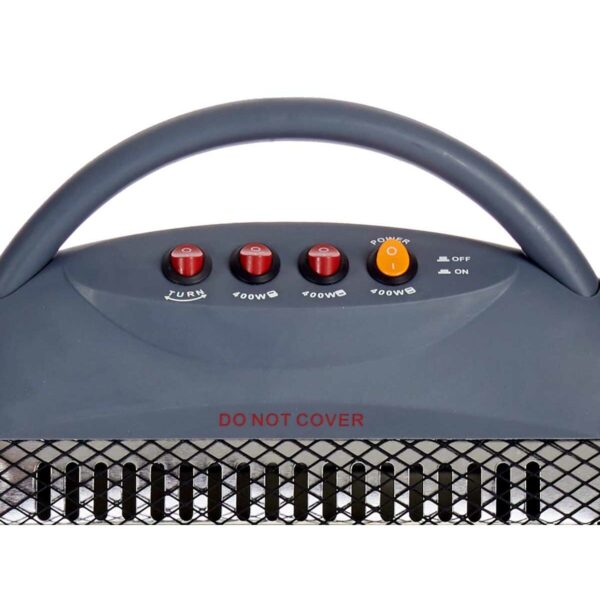 Grzejnik Halogenowy 1200 W Szary - obrazek 3