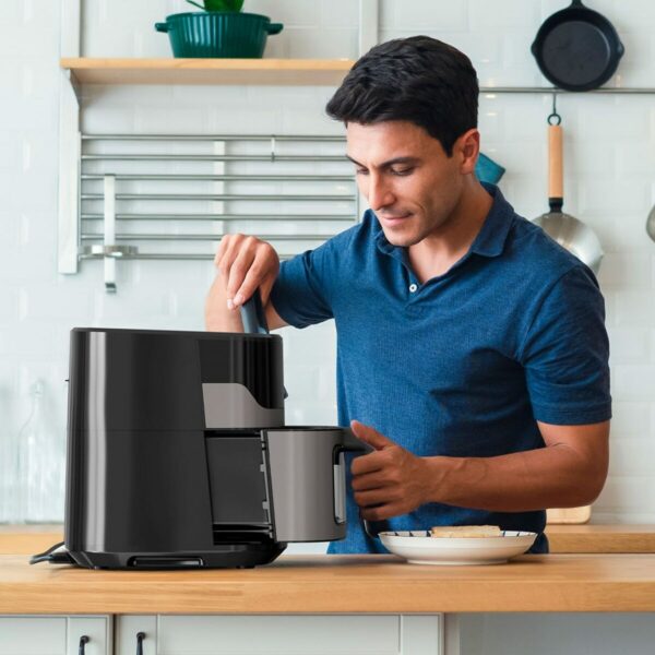 Frytkownica na gorące powietrze Black & Decker BXAF6500E Czarny Srebrzysty 1600 W 6,5 L - obrazek 7
