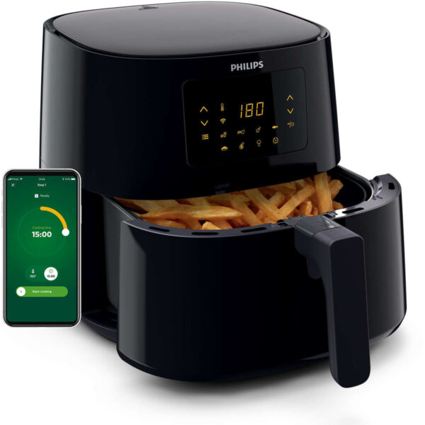 Frytkownica na gorące powietrze Philips HD9280/70 Czarny Srebrzysty 2000 W 6,2 L - obrazek 2