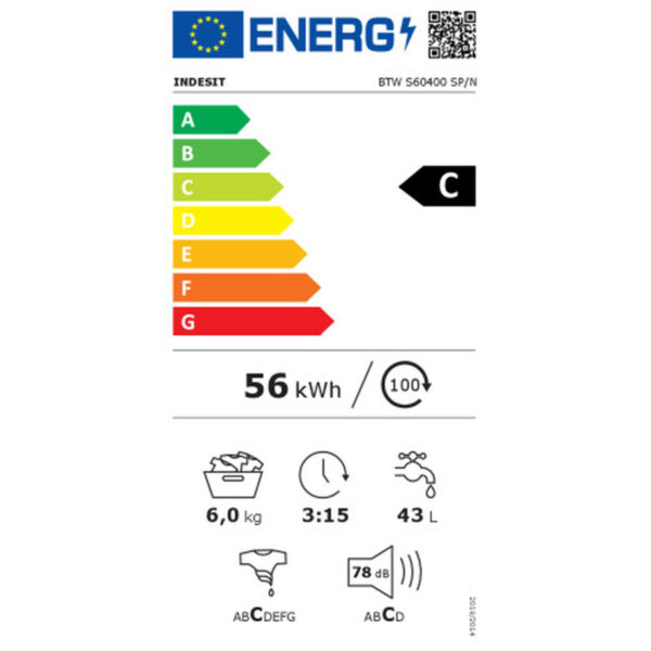 Pralka Indesit BTWS60400SPN 6 Kg - obrazek 3