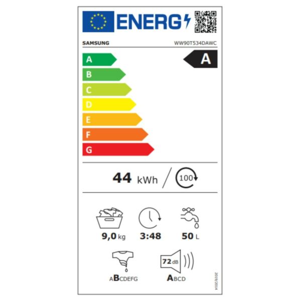 Pralka Samsung WW90T534DAWCS3 60 cm 1400 rpm 9 kg - obrazek 5