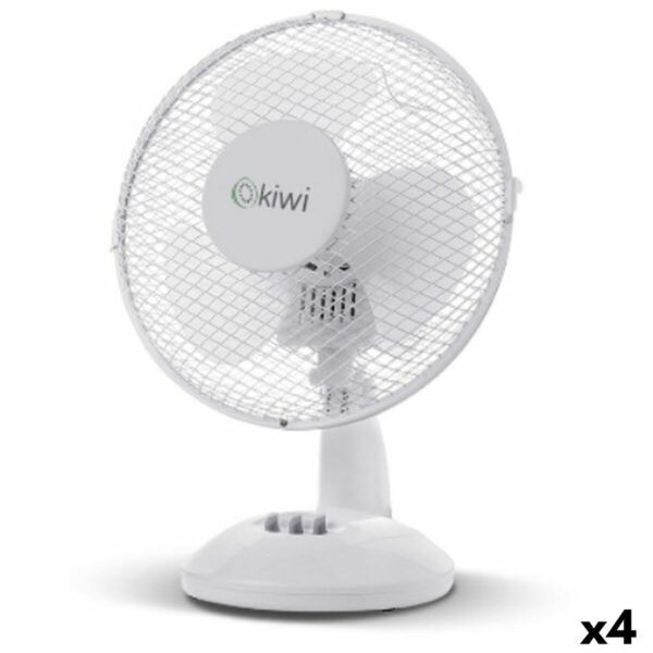 Wentylator podłogowy Kiwi Biały Ø 27 cm 21W (4 Sztuk)
