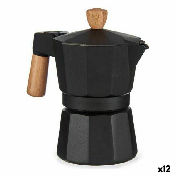 Włoska Kafeterka Drewno Aluminium 150 ml (12 Sztuk)