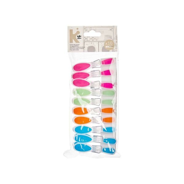 Klamerki do Ubrań Wielokolorowy Silikon Plastikowy 10 Części Set (24 Sztuk) - obrazek 3