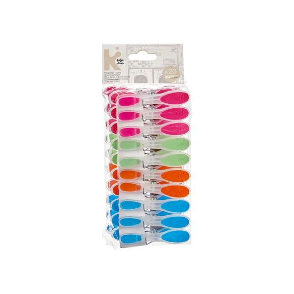 Klamerki do Ubrań Wielokolorowy Silikon Plastikowy 20 Części Set (24 Sztuk) - obrazek 3