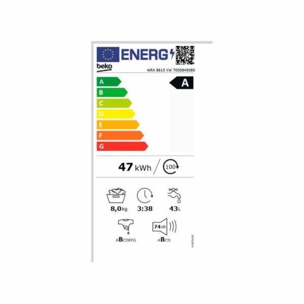 Pralka BEKO WRA 8615 XW 1200 rpm 8 kg 60 cm - obrazek 3