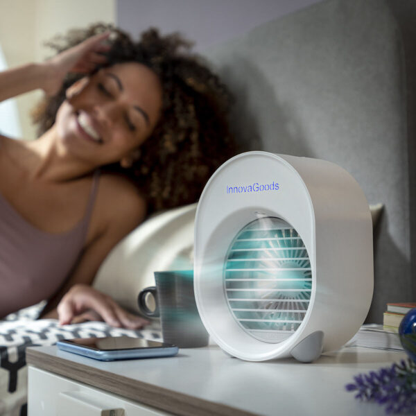 Ultradźwiękowy Mini Klimatyzator i Nawilżacz Powietrza z LED Koolizer InnovaGoods - obrazek 4