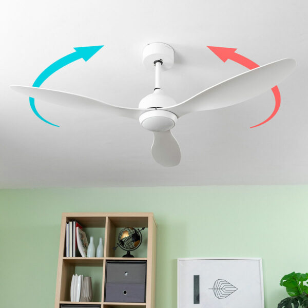 Wentylator sufitowy z oświetleniem LED i 3 łopatkami z ABS Flaled InnovaGoods Biały 36 W 52" Ø132 cm - obrazek 6