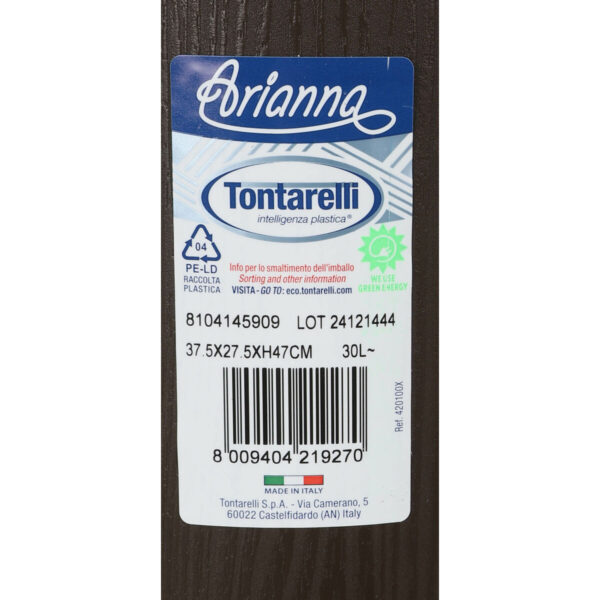 Kosz na Śmieci Tontarelli Arianna 30 L Wengue (6 Sztuk) - obrazek 3