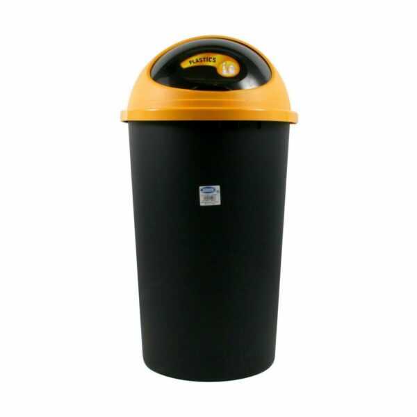 Kosz na Śmieci Tontarelli Big hoop Żółty Czarny 50 L (10 Sztuk) - obrazek 2