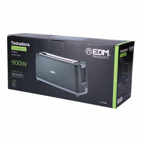 Toster EDM 07798 Black Design 900 W Długa