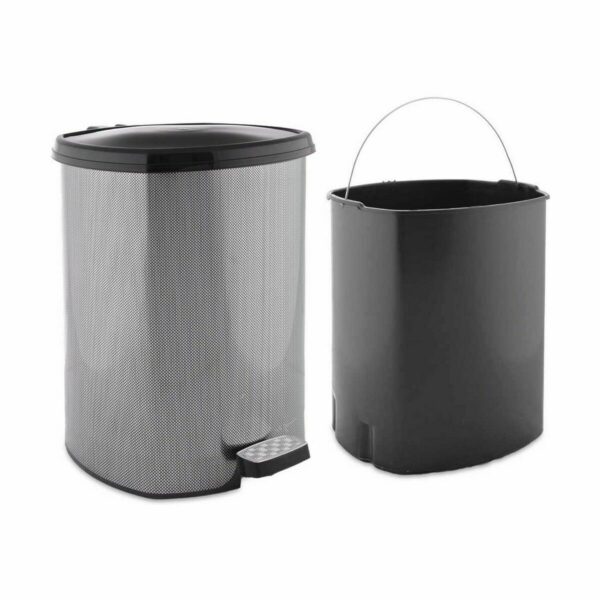 Kosz na Śmieci z Pedałem Berilo D002-2 Ciemny szary Plastikowy 20 L (4 Sztuk) - obrazek 2