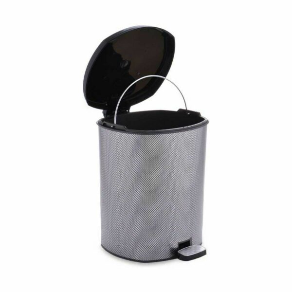 Kosz na Śmieci z Pedałem Berilo D004-2 Ciemny szary Plastikowy 6 L (6 Sztuk) - obrazek 3