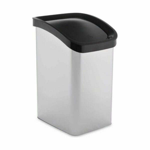 Kosz na Śmieci Berilo D093-1 Srebrzysty Plastikowy 23 L Ruchome (6 Sztuk) - obrazek 2