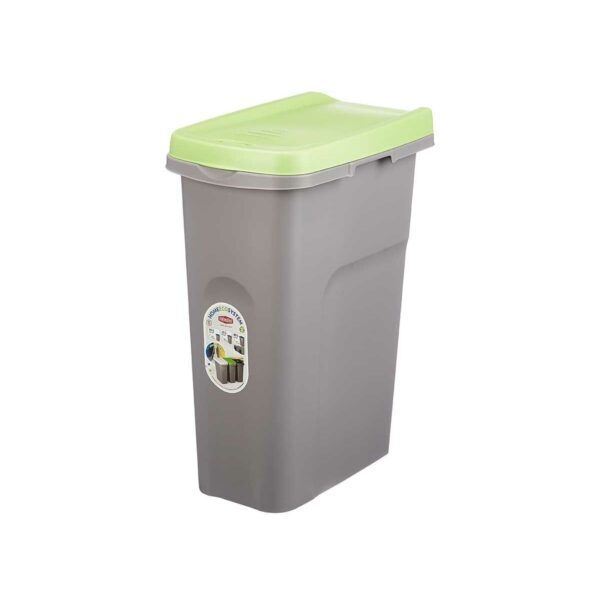 Kosz na Śmieci Stefanplast Kolor Zielony Szary Plastikowy 25 L (6 Sztuk) - obrazek 2