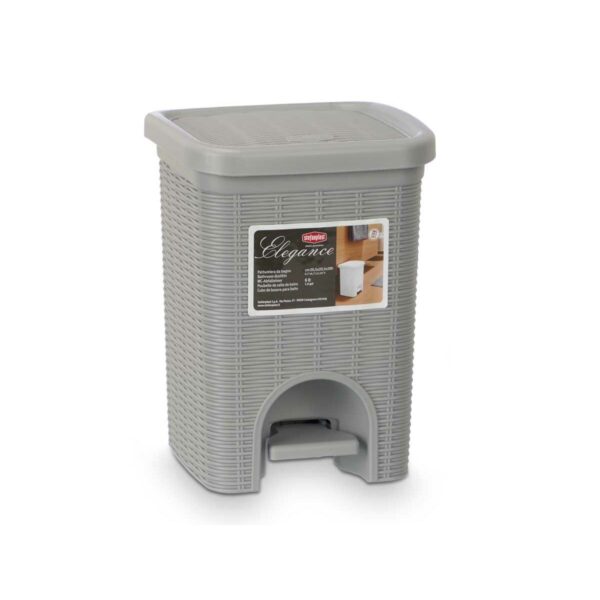 Kosz na Śmieci Stefanplast 30132 Jasnoszary Plastikowy 6 L (6 Sztuk) - obrazek 4