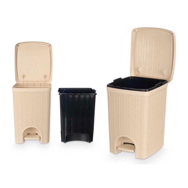 Kosz na Śmieci Stefanplast 30796 Beżowy Plastikowy 20 L (6 Sztuk) - obrazek 2
