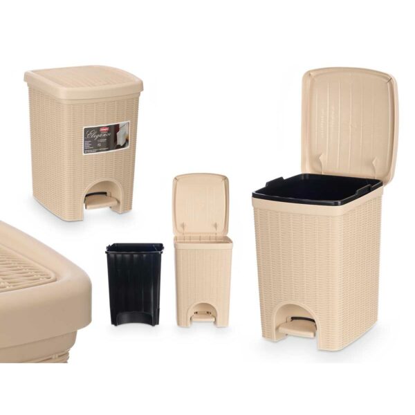 Kosz na Śmieci Stefanplast 30796 Beżowy Plastikowy 20 L (6 Sztuk) - obrazek 3