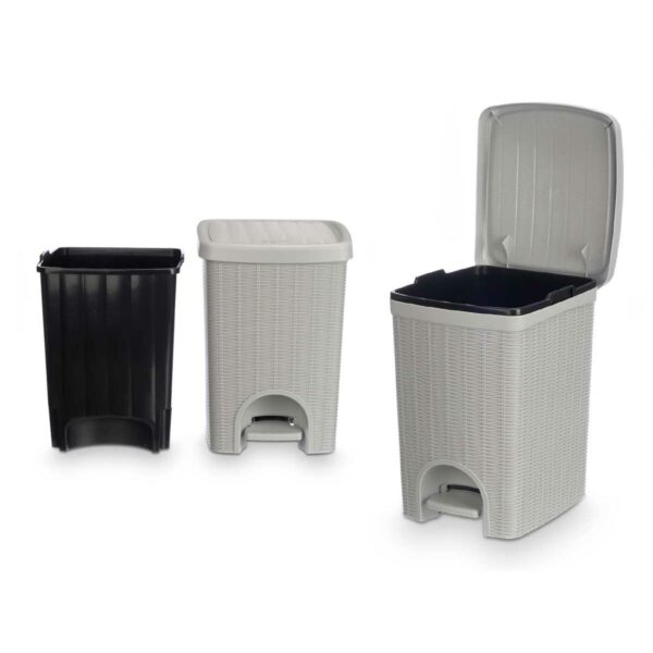 Kosz na Śmieci Stefanplast 30798 Jasnoszary Plastikowy 20 L (6 Sztuk) - obrazek 2