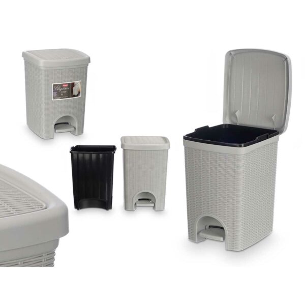 Kosz na Śmieci Stefanplast 30798 Jasnoszary Plastikowy 20 L (6 Sztuk) - obrazek 3
