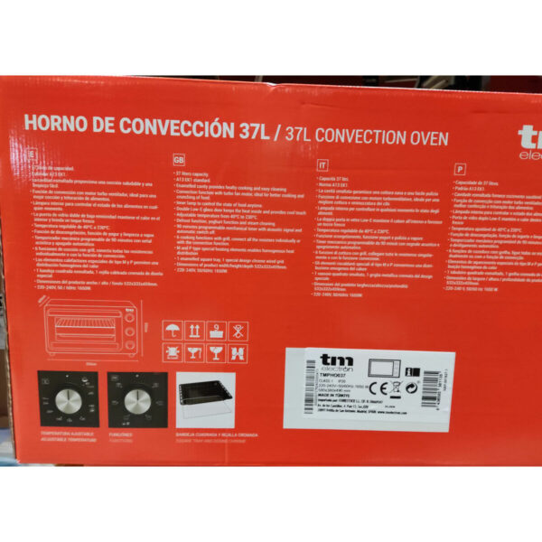 Piecyk konwekcyjny TM Electron 37 L 37 L 250ºC - obrazek 4